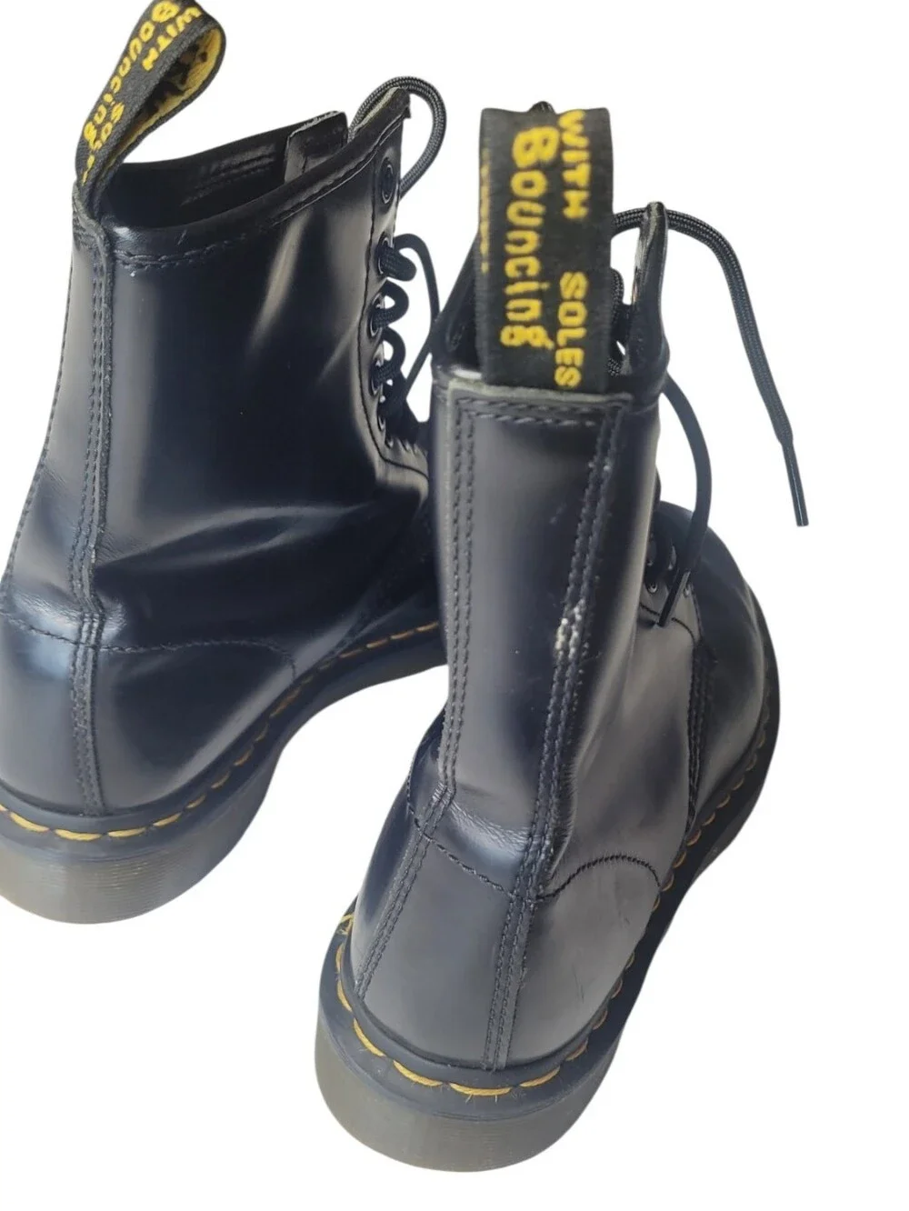 Dr. Martens Boots Women's Size 8 1460 Slip Resistant Combat Black Leather